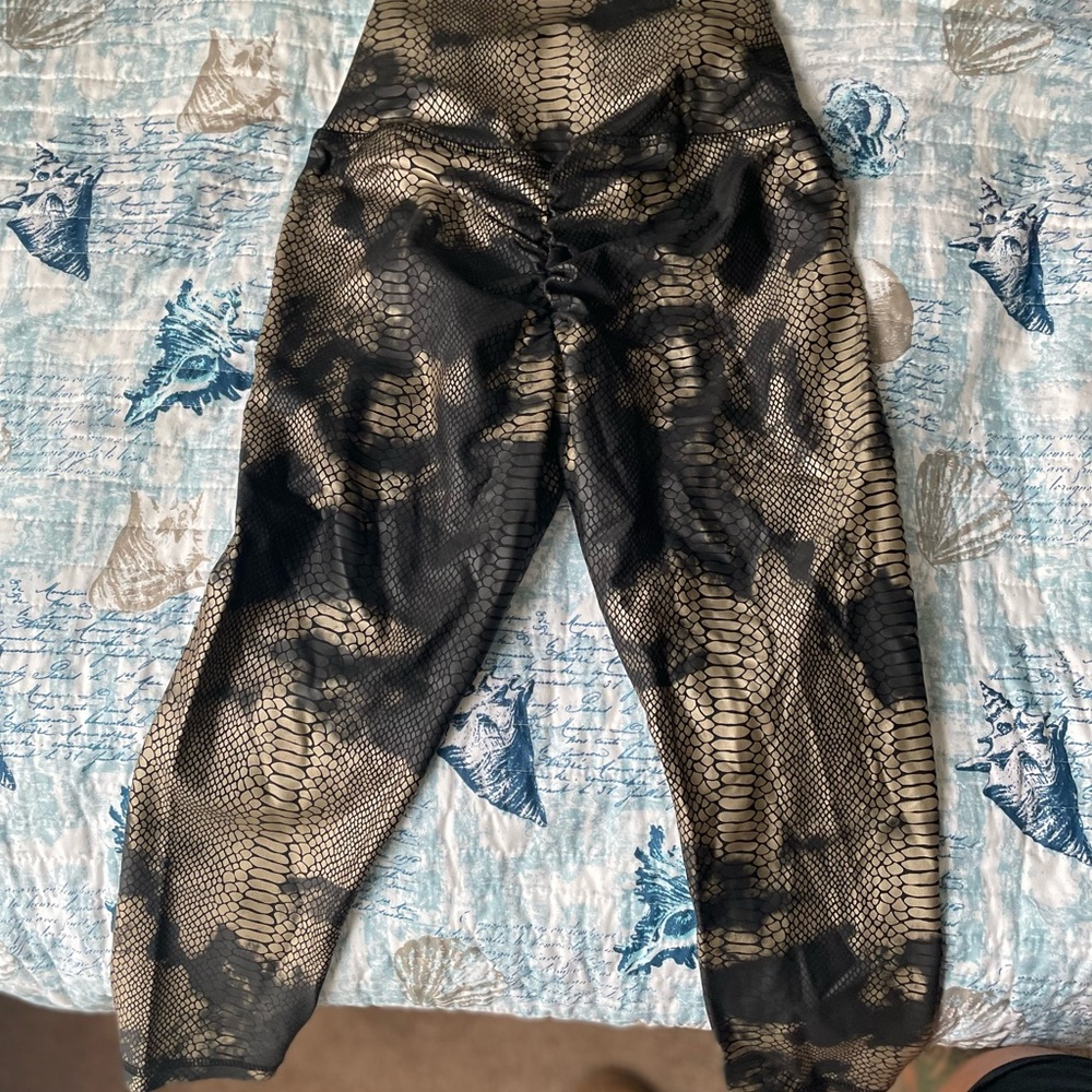 Abs2b High Waisted Compression Python Leggings An… - image 3